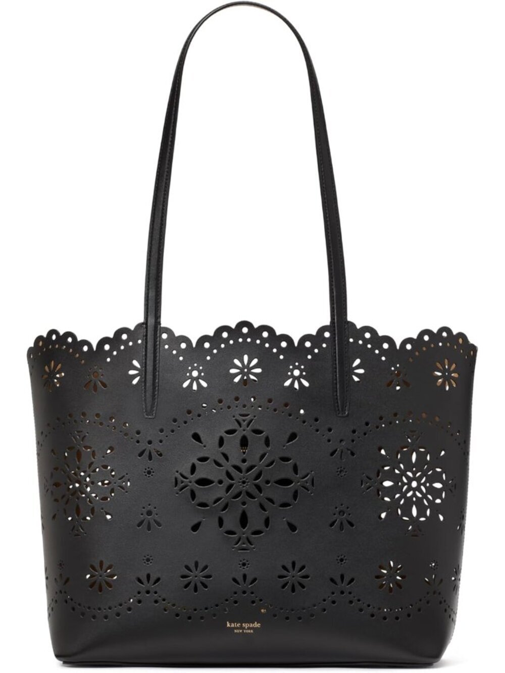 Women  Perforated Black  Imported Leather Crossbody Zipper Handbag